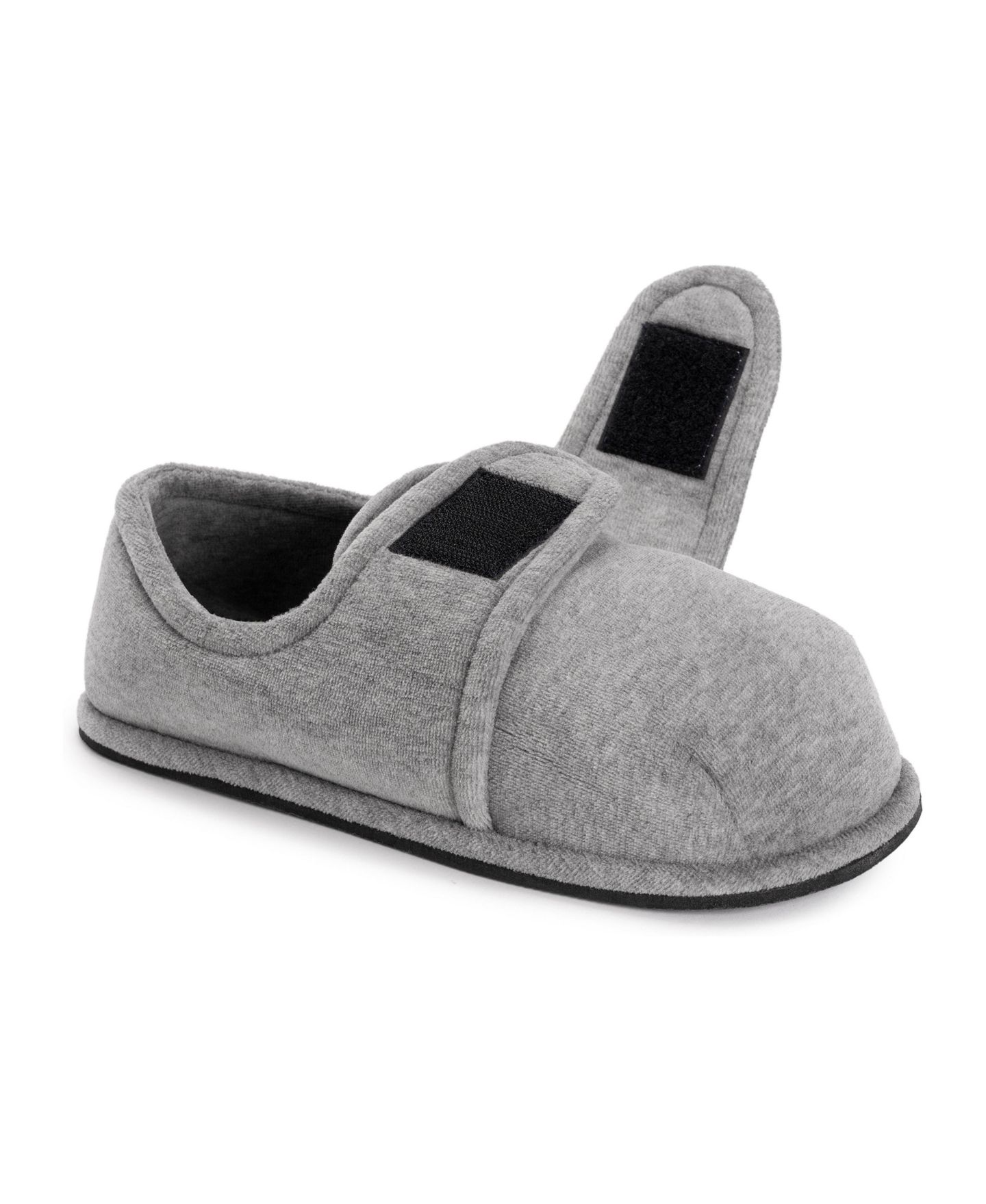 Тапочки MUK LUKS Softones By Unisex Adjustable Velour Slipper, цвет: Серый — фото 2