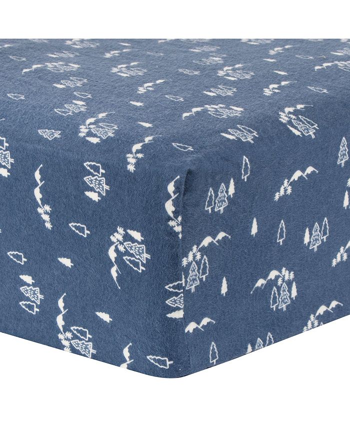Trend Lab Mountains Deluxe Flannel Fitted Crib Sheet by Macy's