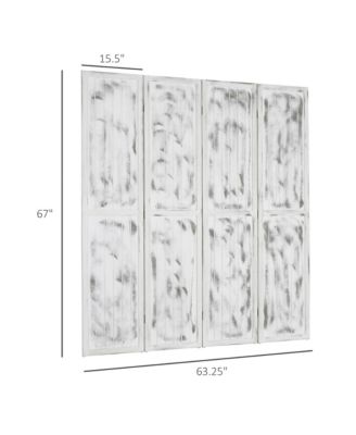 5.5' 4 Panel Room Divider Folding Privacy Screen Panels,