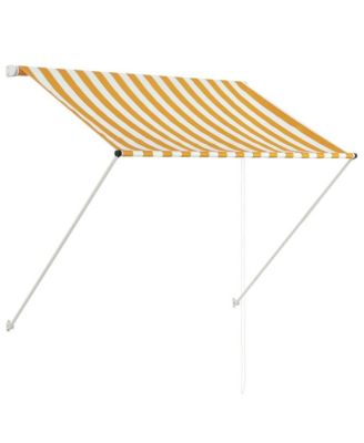 Retractable Awning 59.1"x59.1" Yellow and White