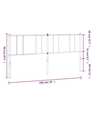 Metal Headboard Black 76"