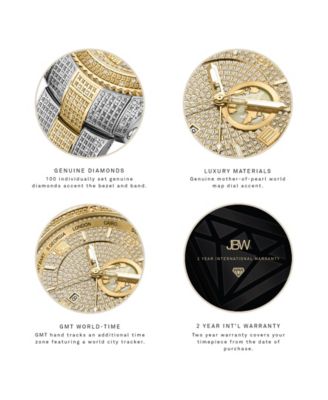 Men's Jet Setter GMT Multi 18K Gold-Plated Stainless Steel Bracelet Watch 46mm