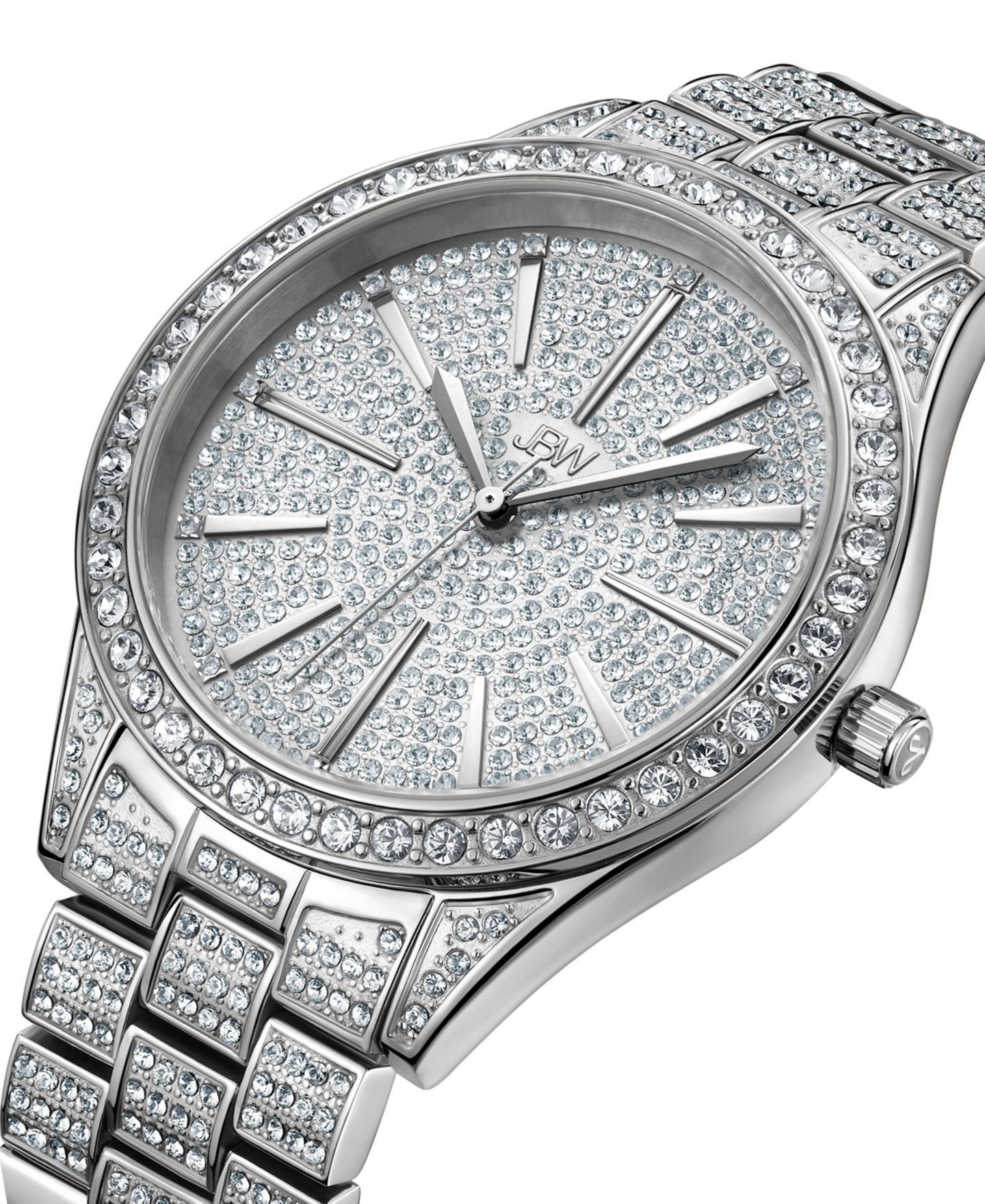 Женские часы Jbw Cristal Diamond (1/8 ct.t.w.) Stainless Steel Watch, цвет: Серебряный — фото 3