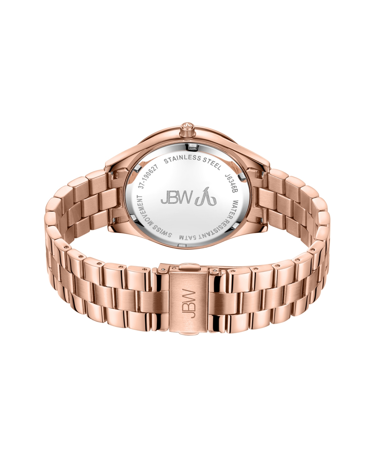 Jbw Women's Cristal Diamond (1/8 ct.t.w.) 18k rosePlated Stainless Steel Watch - Gold