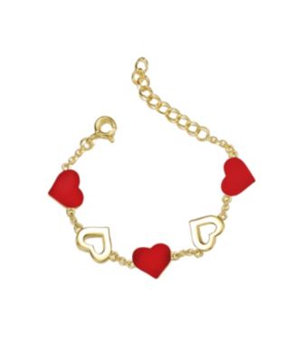 14K Gold Plated Forever Heart Toddler/Kids Bracelet, Adjustable in Length, 1-6yrs