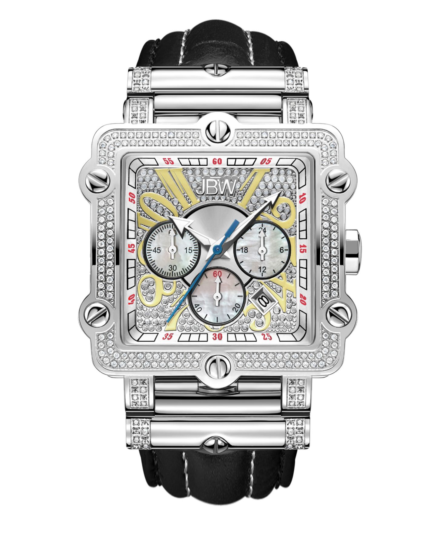 Мужские часы Jbw Phantom Diamond (1 ct.t.w.) Stainless Steel Watch, цвет: Серебряный — фото 1