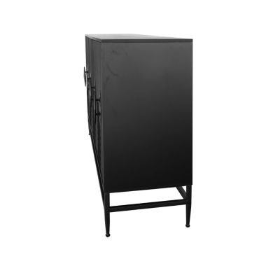 Black Lacquered Wooden Sideboard Buffet Cabinet