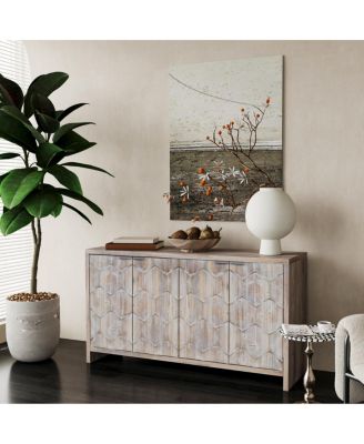 Streamdale Farmhouse Style 4-Door Wooden Storage Cabinet