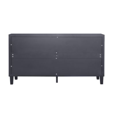 Streamdale 4-Door Matte Black Accent Cabinet for Multiple Rooms