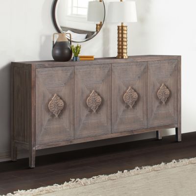 Carved Flower Door Handle for Cabinet, Living Room, Kitchen