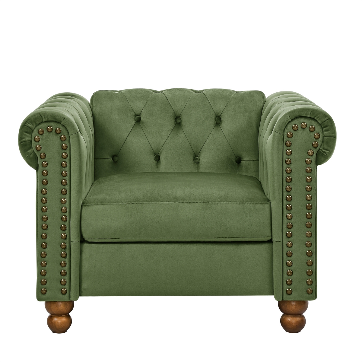 Streamdale Furniture Green Velvet Tufted Sofa Settee