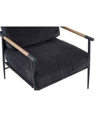 Leisure Chair Lounge Chair Velvet Black Color