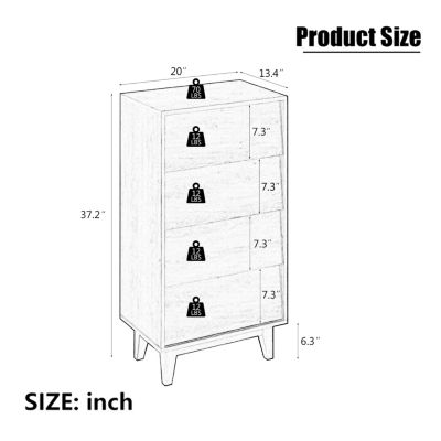 Streamdale 4 Drawer Double Dresser Features Vintage-Style And Bevel Design