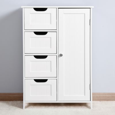 Bathroom Storage Cabinet with Adjustable Shelf and Drawer