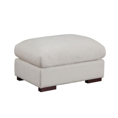 Tatman Linen Blend Sectional With 2 Ottomans