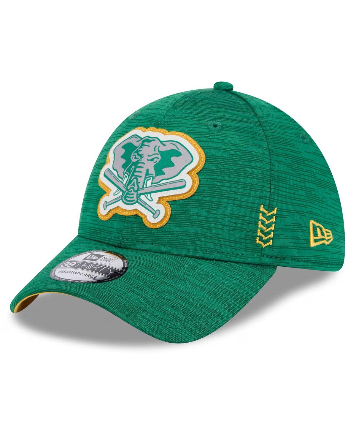 Shop New Era Men's Green Oakland Athletics 2024 Clubhouse 39thirty Flex Fit Hat