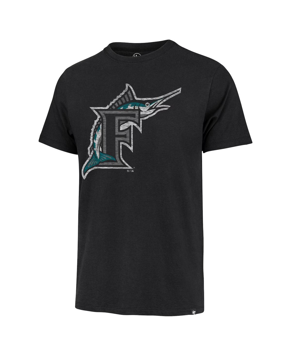 47 Brand Men'sMiami Marlins Premier Franklin T-Shirt - Black