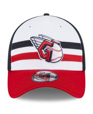 Men's White Cleveland Guardians 2024 Batting Practice 39THIRTY Flex Hat