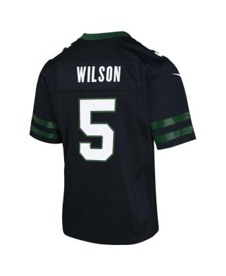 Nike Big Boys and Girls Garrett Wilson Legacy Black New York Jets Alternate Game Jersey