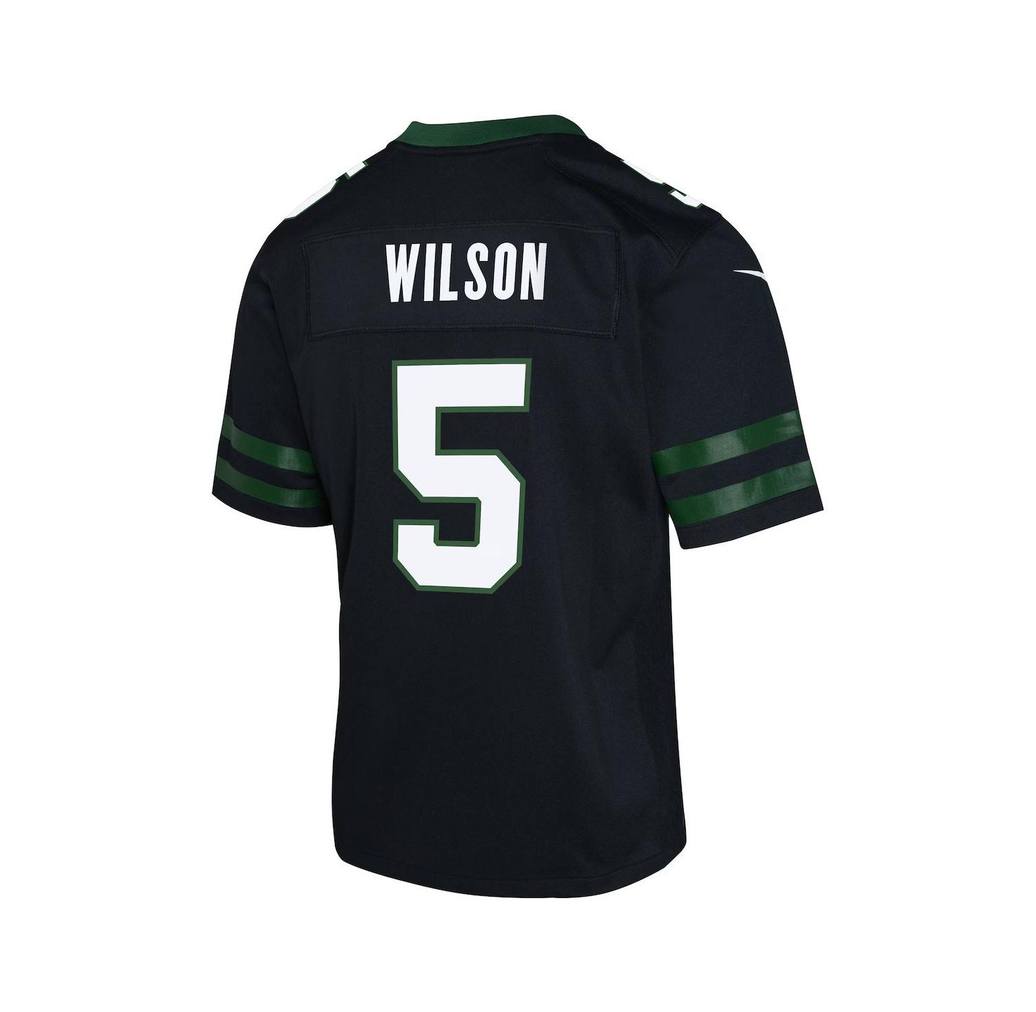 Nike Big Boys and Girls Garrett Wilson Legacy Black New York Jets Alternate Game Jersey