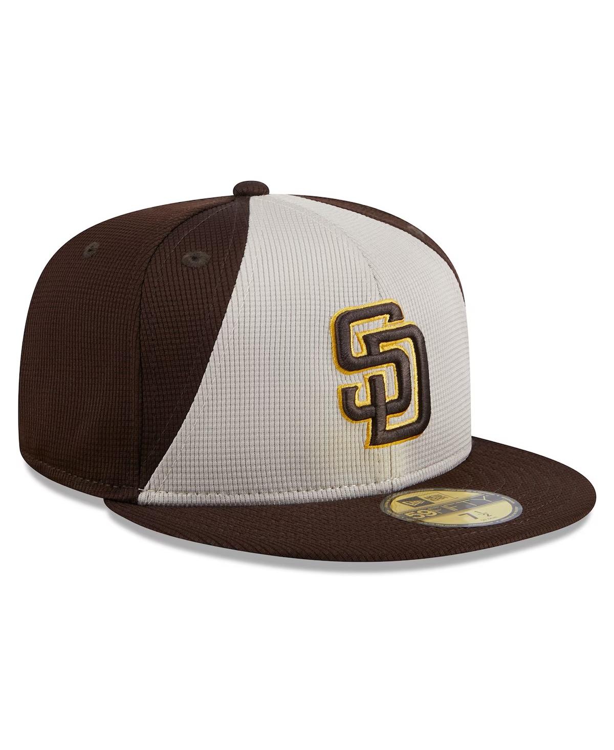 Shop New Era Men's Brown San Diego Padres 2024 Batting Practice 59fifty Fitted Hat In Dark Brown