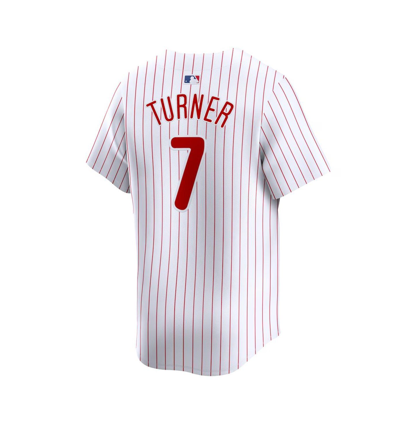 Мужской топ Nike Trea Turner White Philadelphia Phillies Home Limited Player Jersey — фото 2