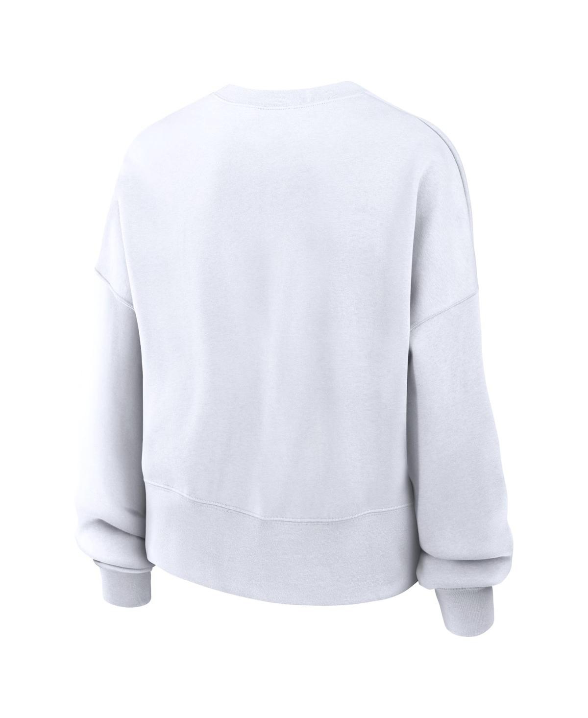 Fanatics Nike Women's White New York Yankees Pullover Sweatshirt In White,navy