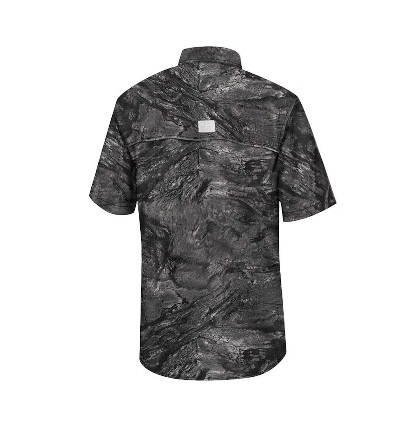 Мужская рубашка Colosseum Charcoal NC State Wolfpack Realtree Aspect Charter Full-Button Fishing — фото 3