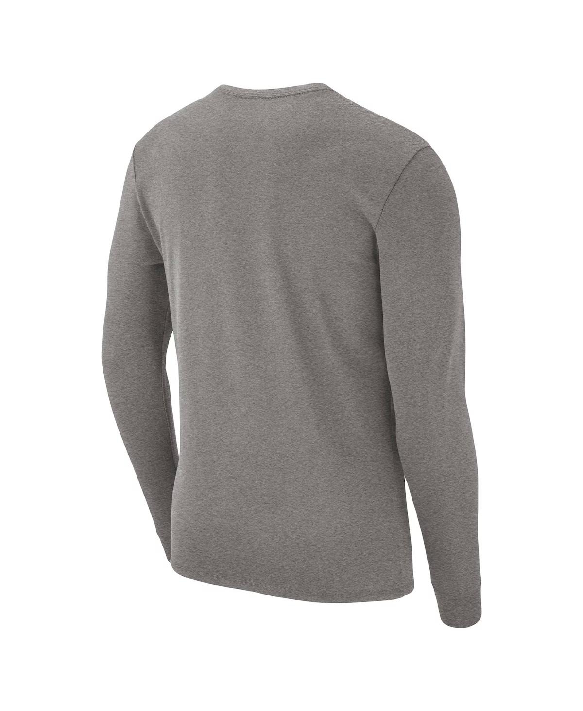 Nike Men'sDuke Blue Devils Arch 2-Hit Long Sleeve T-Shirt - Heather Gray