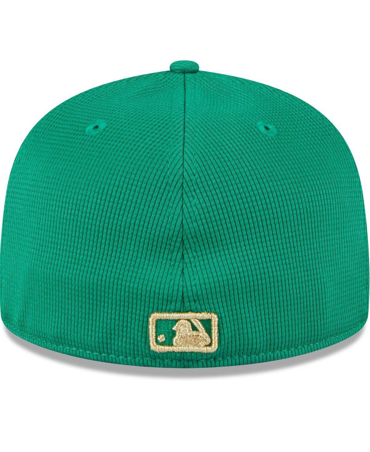 New Era Men's White/green Chicago Cubs 2024 St. Patrick's Day 59fifty Fitted Hat In White,green
