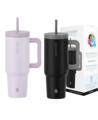 40oz Insulated Tumbler with Straw and Handle, 2pk