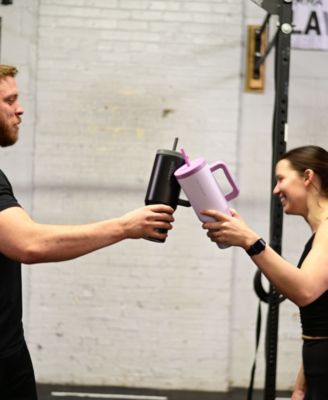 40oz Insulated Tumbler with Straw and Handle, 2pk