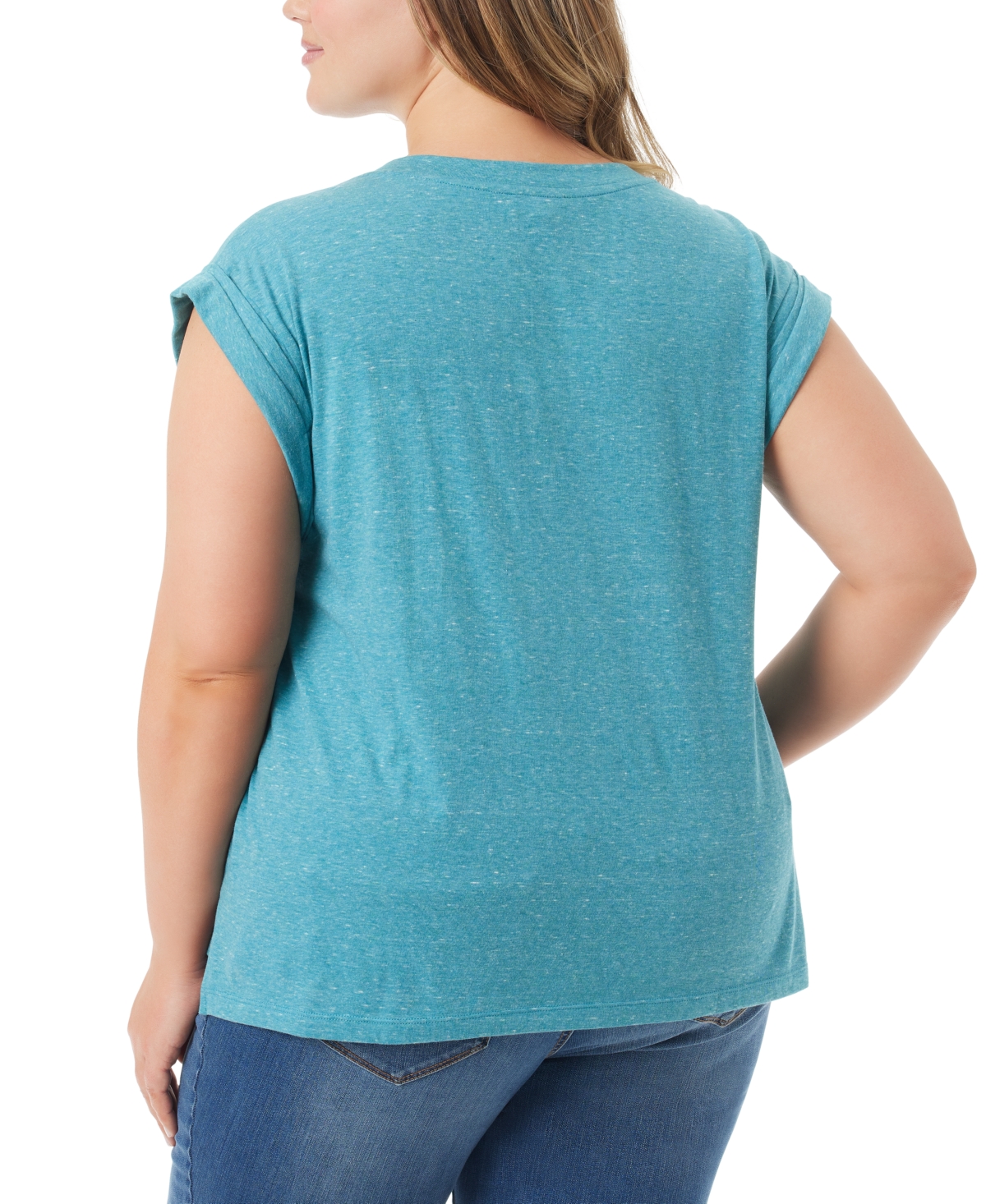 Jessica Simpson Trendy Plus Size Hester Cropped V-Neck T-Shirt