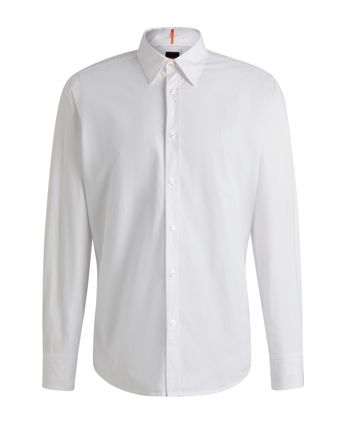Shop Hugo Boss Boss By  Men's Regular-fit Dress Shirt In White