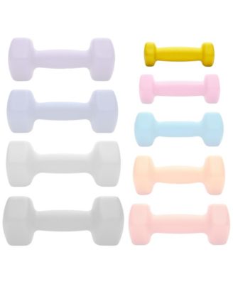 Neoprene Dumbbell Hexagon Hand Weights, 1 lb Pair - 2 lb Total