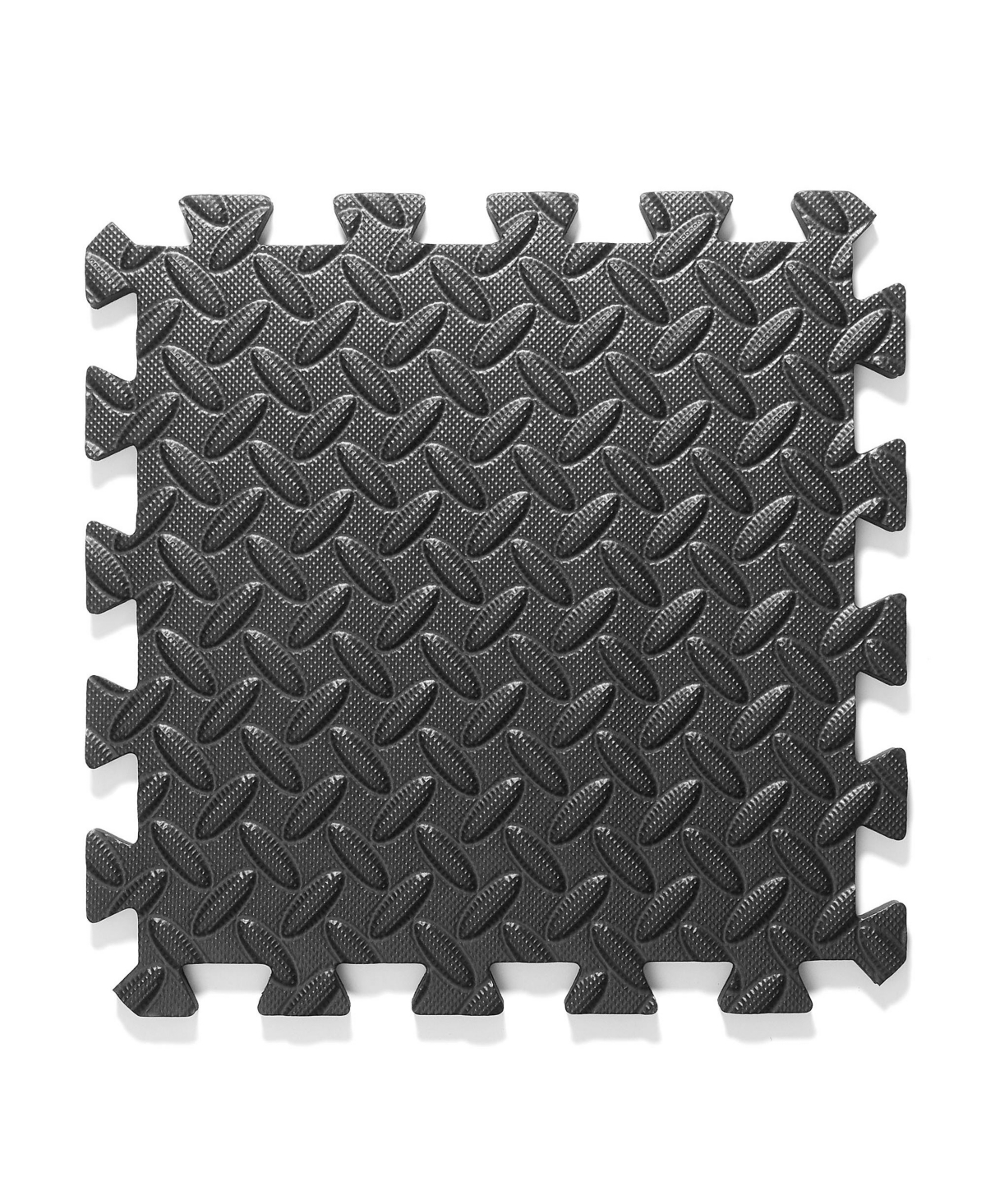 Philosophy Gym Philosophy Gym Pack of 12 Exercise Flooring Mats - 12 x 12 Inch Foam Rubber Interlocking Puzzle Floor Tiles -- Black