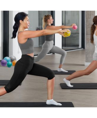 Toning Ball, 6 LB, Purple - Soft Weighted Mini Medicine Ball