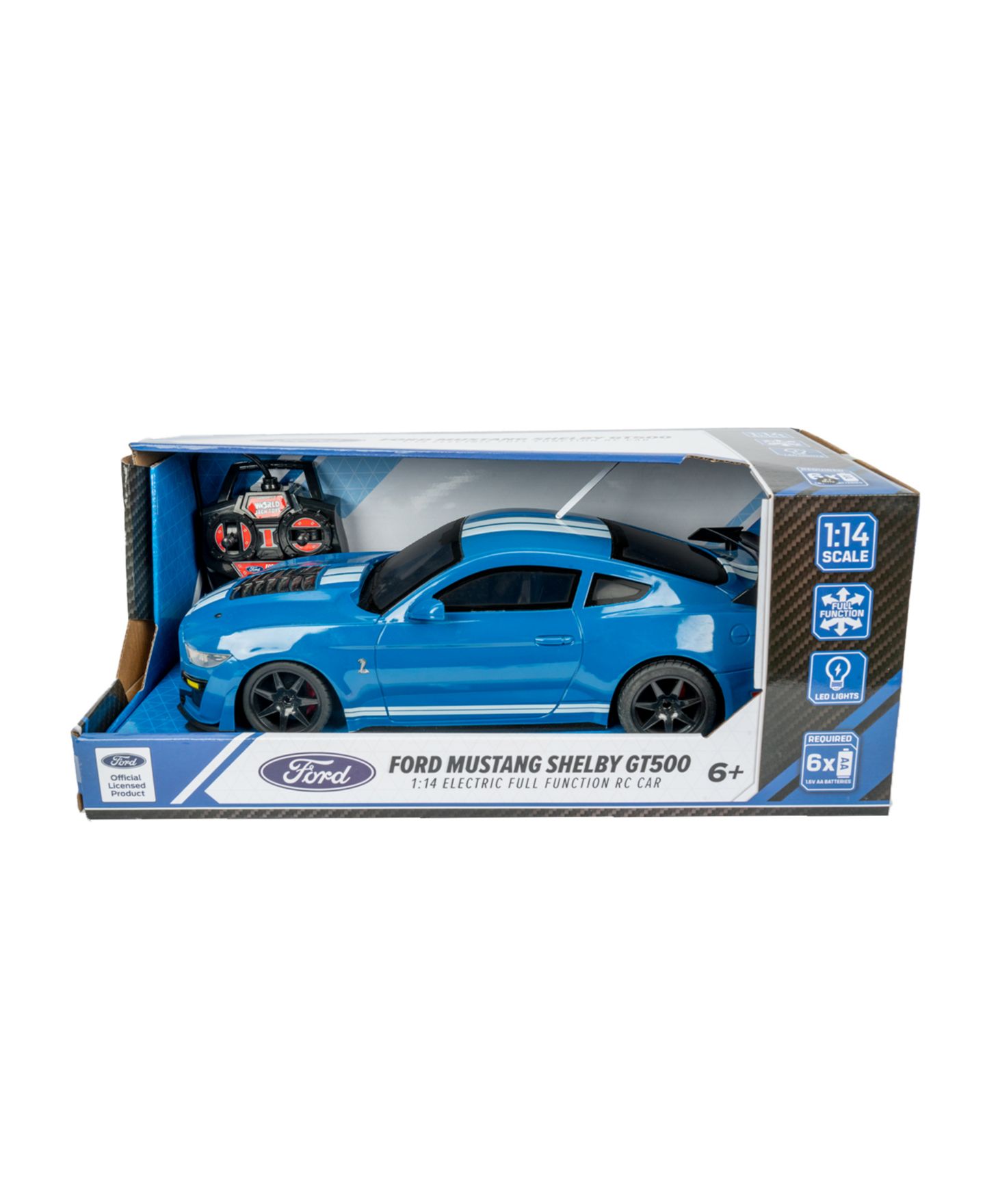 Детская игрушка World Tech Toys 1:14 Scale Ford Mustang Shelby GT500 Electric Full Function Remote Control Car — фото 5