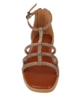 Big Girl's Fashion Sandal with Micro Stone Strappy Upper Glass stones/Polyester Sandals