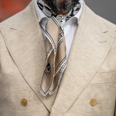 Lombardi - Hand Rolled Silk Neckerchief for Men