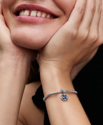 Sterling Silver Birthday Circle Stone Dangle Charm