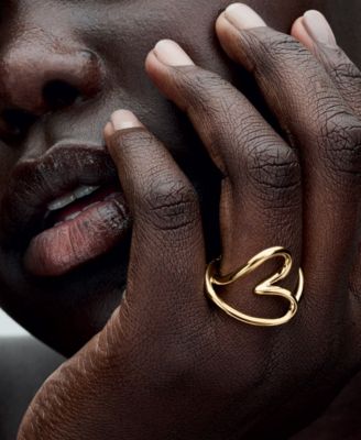   Shaped Heart Ring in 14k Gold-plated