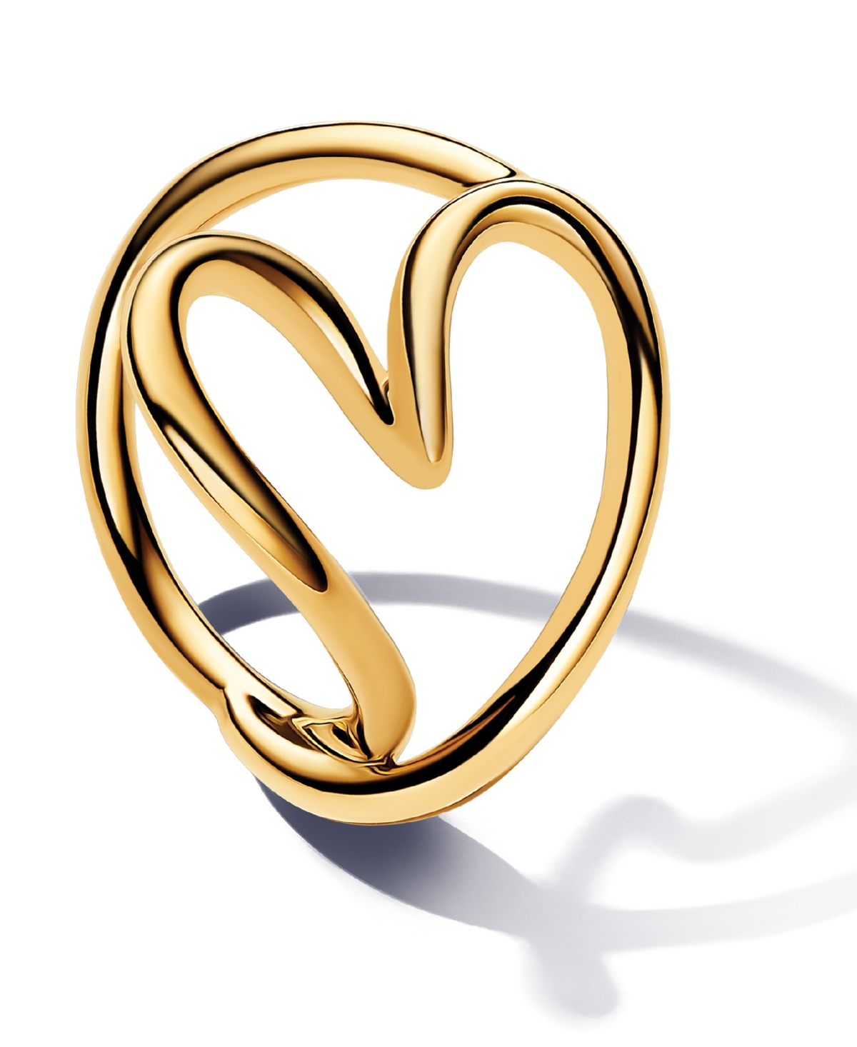 Shaped Heart Ring in 14k Gold-plated - Gold