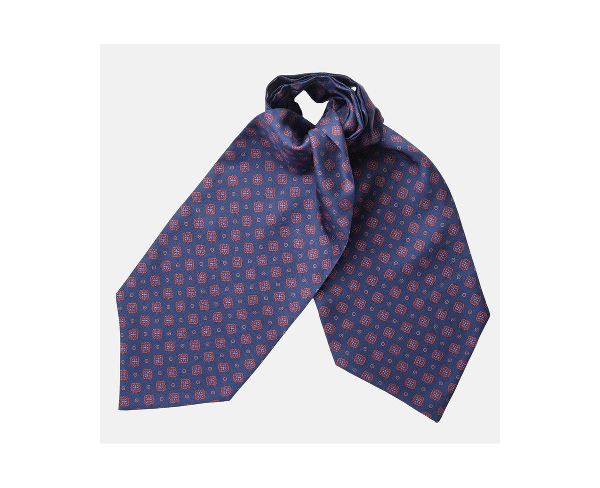 Men's San Marino - Silk Ascot Cravat Tie for Men - Dark chocolate