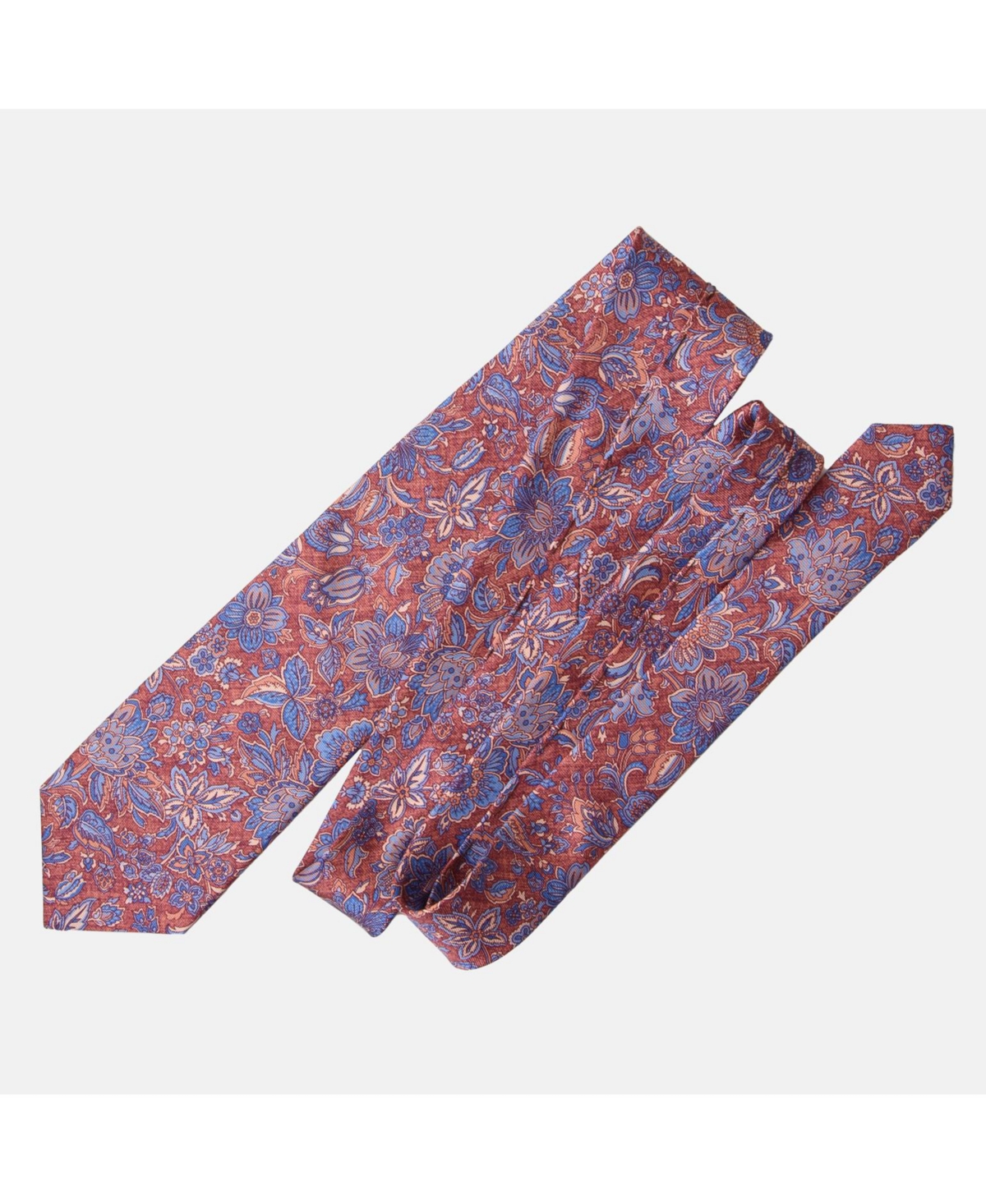 Men's Catania - Printed Silk Tie for Men - Blue  brick red