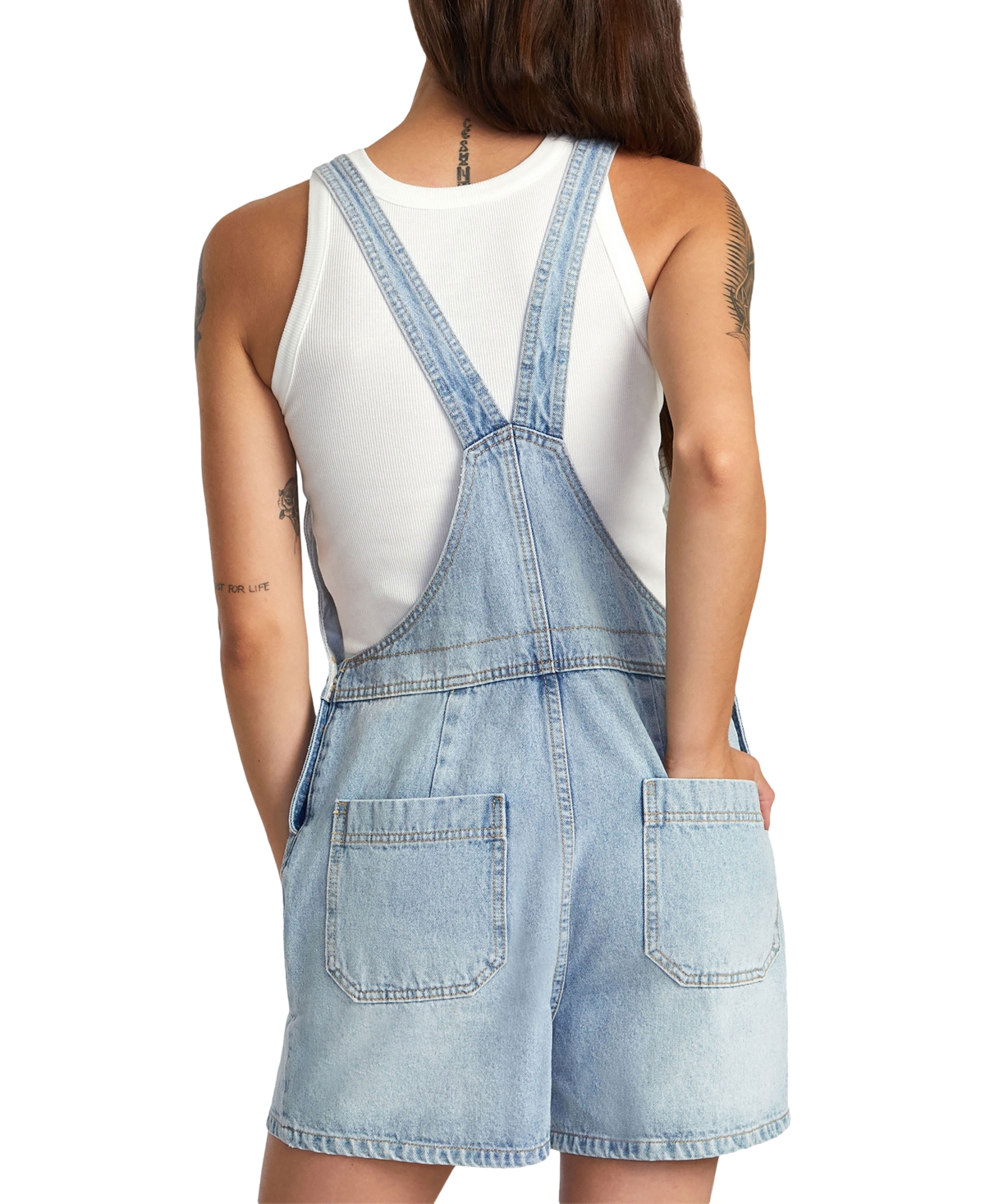 Rvca Juniors' Succession Denim Shortalls