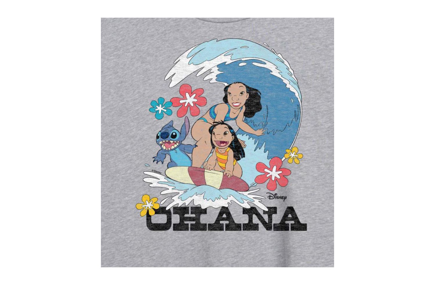 Trendy Juniors Lilo Stitch Ohana Graphic Oversized Tee