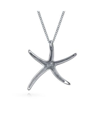 Hawaiian Seaside Escape Tropical Vacation Nautical Dangle Starfish Earrings Simple Large Sterling Silver Jewelry For Women and s