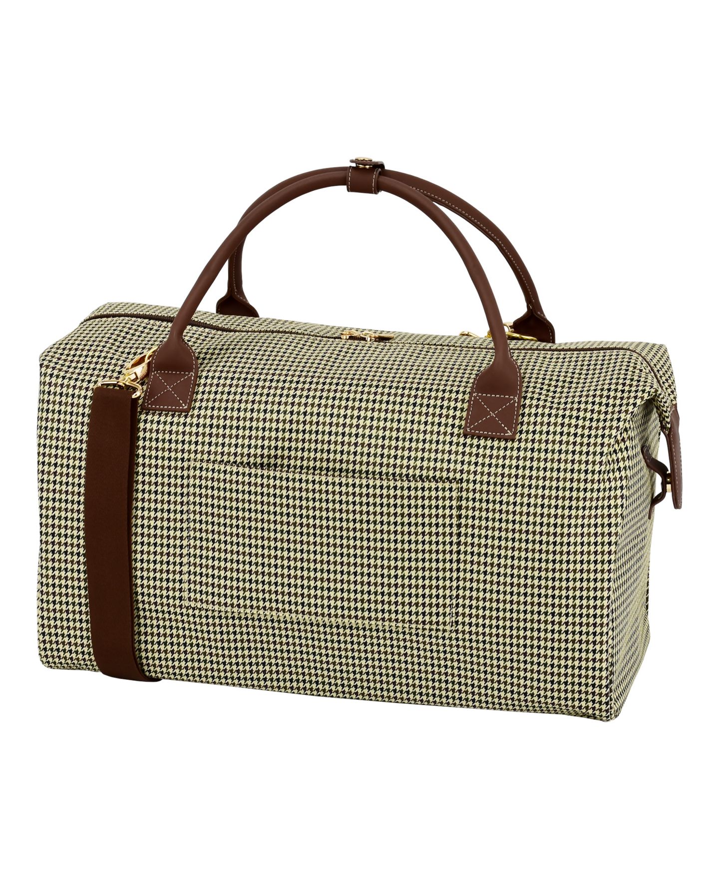 Сумка London Fog Cambridge 20" Duffel, цвет: Чёрный белая гусиная лапка — фото 6
