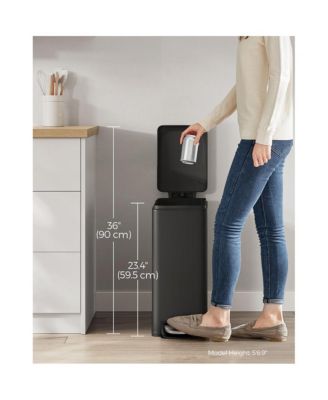 12.7 Gallon Garbage Can For Narrow Spaces With Soft-close Lid